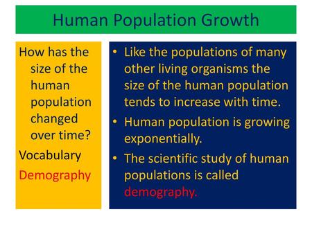 Human Population Growth