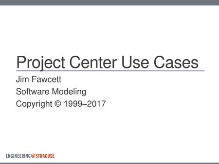 Project Center Use Cases