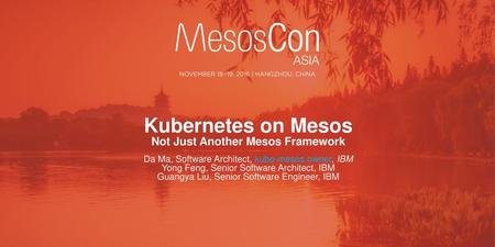 Not Just Another Mesos Framework