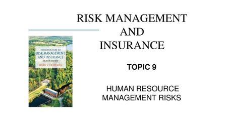 RISK MANAGEMENT AND INSURANCE