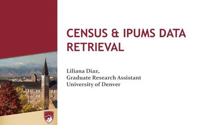 CENSUS & IPUMS DATA RETRIEVAL