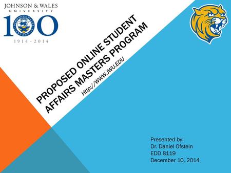 Proposed Online Student Affairs Masters Program