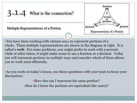 How else can I represent the same portion?