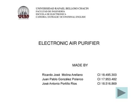 ELECTRONIC AIR PURIFIER