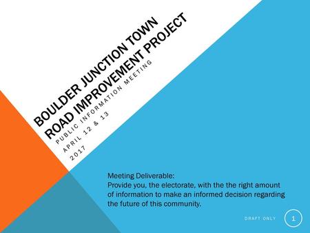 Boulder Junction Town Road Improvement Project