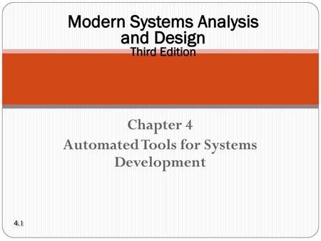 Modern Systems Analysis and Design Third Edition