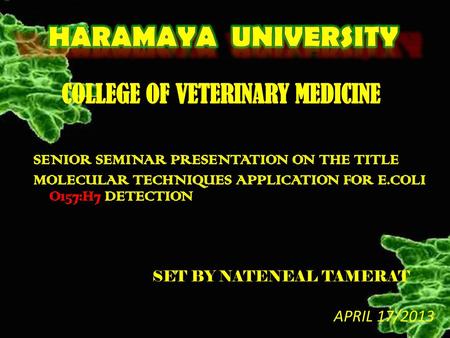 COLLEGE OF VETERINARY MEDICINE