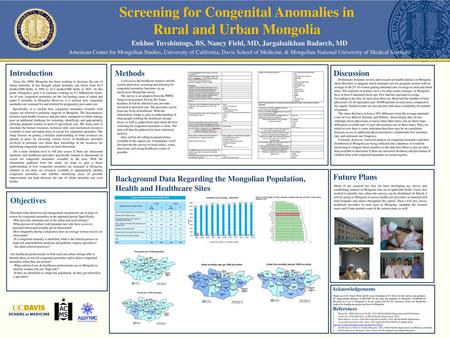 Screening for Congenital Anomalies in Rural and Urban Mongolia