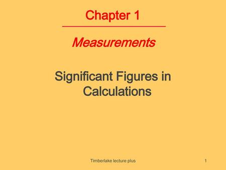 Significant Figures in Calculations