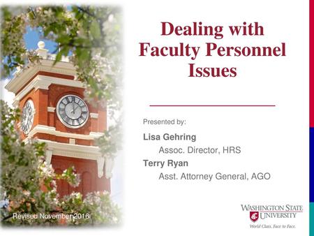 Dealing with Faculty Personnel Issues