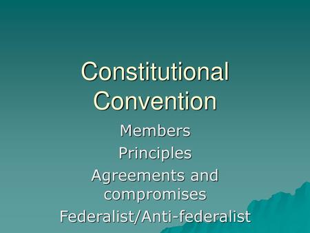 Constitutional Convention