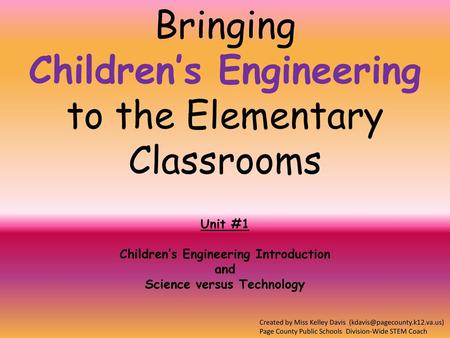 Children’s Engineering