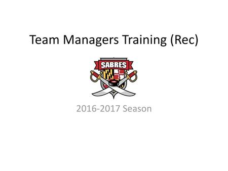 Team Managers Training (Rec)