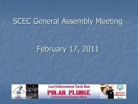 SCEC General Assembly Meeting February 17, 2011