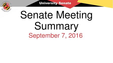 Senate Meeting Summary