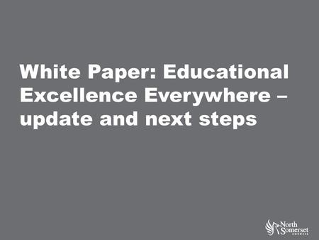 White Paper: Educational Excellence Everywhere – update and next steps