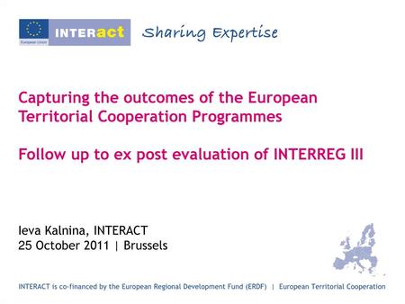 Follow up to ex post evaluation of INTERREG III