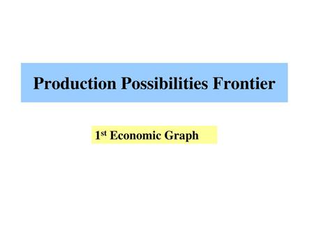 Production Possibilities Frontier