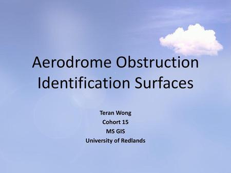 Aerodrome Obstruction Identification Surfaces