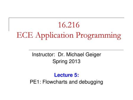 ECE Application Programming