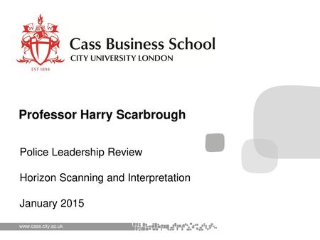 Professor Harry Scarbrough