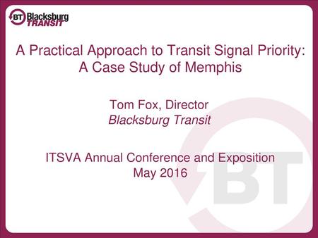 ITSVA Annual Conference and Exposition May 2016