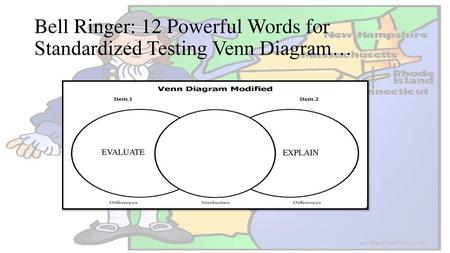 Bell Ringer: 12 Powerful Words for Standardized Testing Venn Diagram…