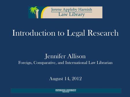 Introduction to Legal Research