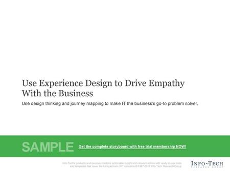 Use Experience Design to Drive Empathy With the Business