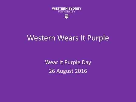 Western Wears It Purple