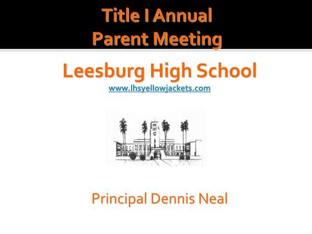 Title I Annual Parent Meeting