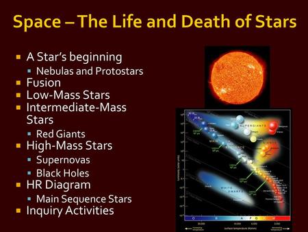 Space – The Life and Death of Stars