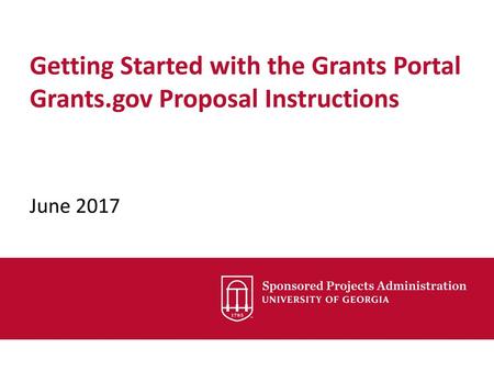 Getting Started with the Grants Portal Grants