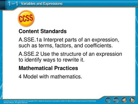 Mathematical Practices 4 Model with mathematics.