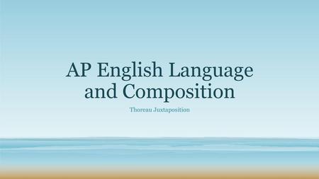 AP English Language and Composition