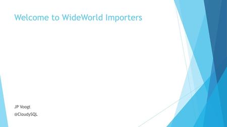 Welcome to WideWorld Importers