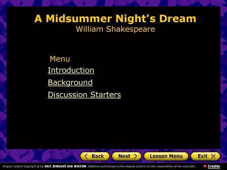 A Midsummer Night's Dream William Shakespeare