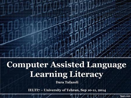 Computer Assisted Language Learning Literacy