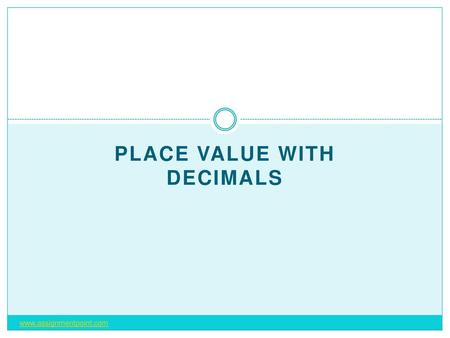 Place Value with Decimals