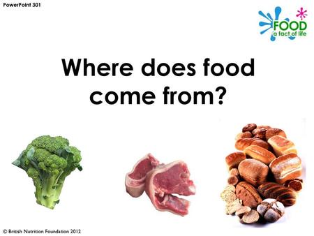 Where does food come from?