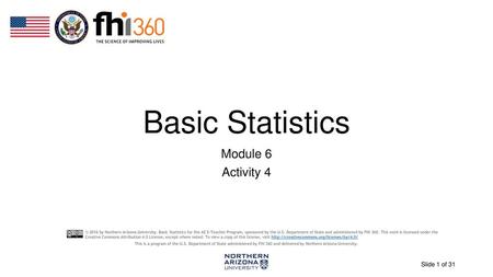 Basic Statistics Module 6 Activity 4.