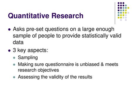 Quantitative Research