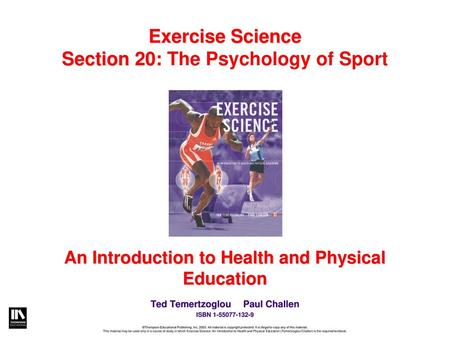 Exercise Science Section 20: The Psychology of Sport