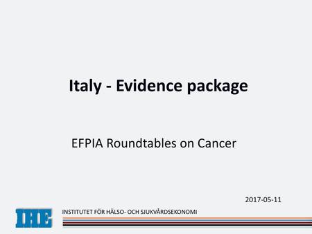 Italy - Evidence package