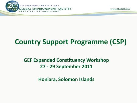 Country Support Programme (CSP)