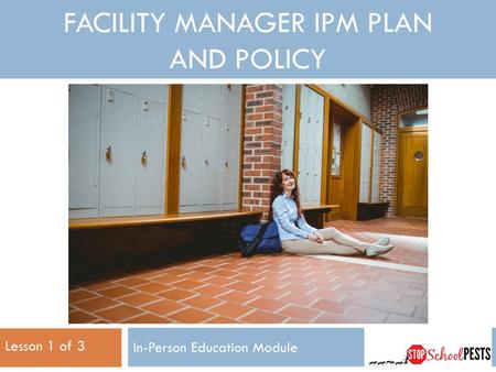 Facility Manager IPM PLAN and Policy