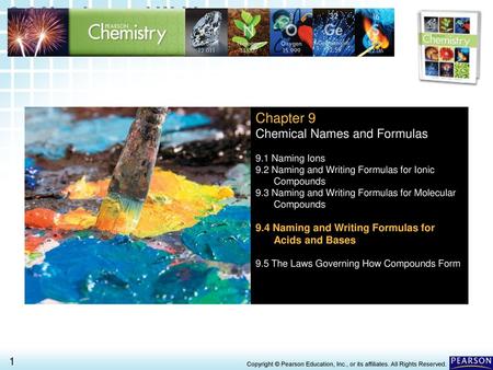 Chapter 9 Chemical Names and Formulas