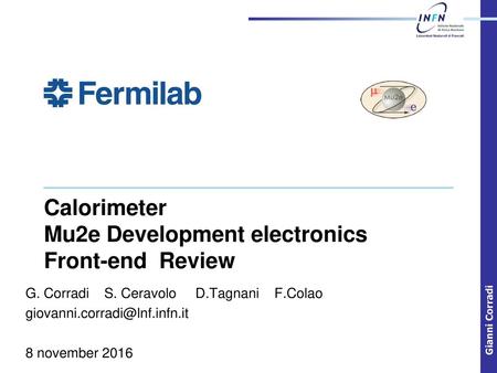 Calorimeter Mu2e Development electronics Front-end Review