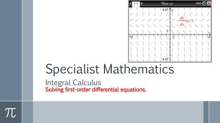 Specialist Mathematics