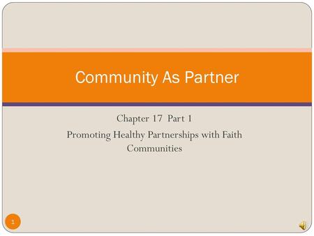 Promoting Healthy Partnerships with Faith Communities